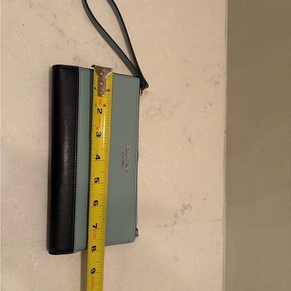 Kate Spade- Robin Egg and Navy Blue Wristlet Wallet - Picture 8 of 9